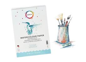 Aquarelblok Qrea A3 20 vel 200gr spiraal