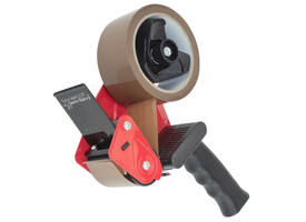 Verpakkingstape dispenser Rapesco Germ-Savvy 960 antibacterieel met bruine tape zwart