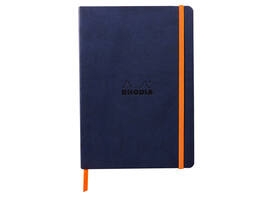 Notitieboek Rhodia A5 lijn 80 vel 90gr nachtblauw