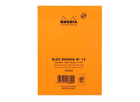 Schrijfblok Rhodia A6 lijn 80 vel 80gr oranje