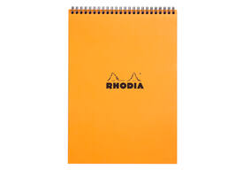 Spiraalblok Rhodia A4 lijn 160 pagina's 80gr oranje