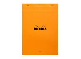 Schrijfblok Rhodia A4 lijn 80 vel 80gr oranje