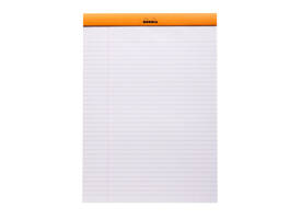 Schrijfblok Rhodia A4 lijn 80 vel 80gr oranje
