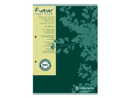 Cursusblok Clairefontaine Forever Calligraphe A4 lijn 2-gaats 200 pagina's 70gr groen