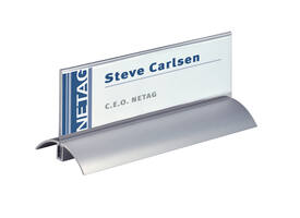 Tafelnaambord Durable Presenter De Luxe 61x210mm 2 stuks