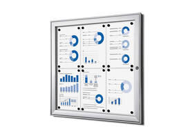 Vitrinebord Quantore luxe 6x A4 zilver