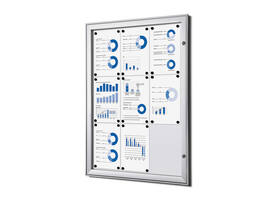 Vitrinebord Quantore luxe 9x A4 zilver