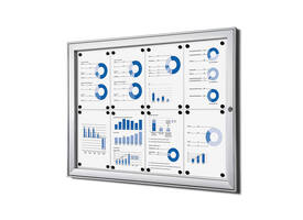 Vitrinebord Quantore luxe 8x A4 zilver