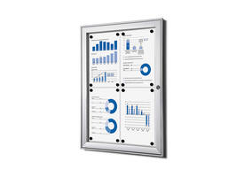Vitrinebord Quantore luxe 4x A4 zilver