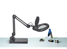 Loeplamp MAUL Viso LED met voet zwart