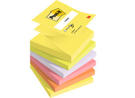 Memoblok 3M Post-it Z-Note R330 76x76mm ass kleur 6 stuks