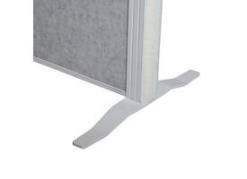 Scheidingswand MAUL akoestiek Uplight lichtgrijs wit frame op voet