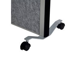Scheidingswand MAUL akoestiek 100x180 2x whiteb. 1x donkergr alum.frame mobiel