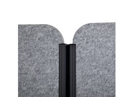 Scheidingswand MAUL akoestiek 100x180 antraciet op voet antraciet frame
