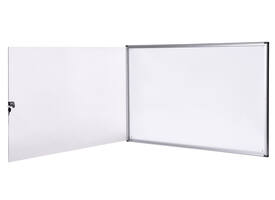 Binnenvitrine wand MAULextraslim whiteboard 8xA4 met slot