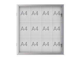 Buiten- binnenvitrine MAUL excite whiteb 12xA4