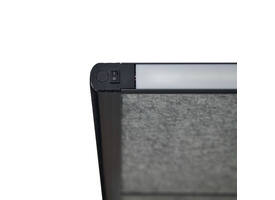 Scheidingswand MAUL akoestiek Uplight 100x180 donkergrijs antraciet frame mobiel