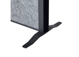 Scheidingswand MAUL akoestiek 100x180 2xdonker- 1xlichtgrijs antrac.frame op voet