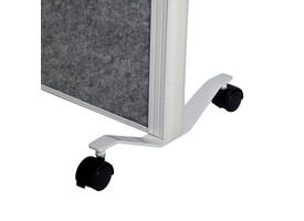 Scheidingswand MAUL akoestiek 100x180 2x licht- 1x donkergrijs wit frame mobiel