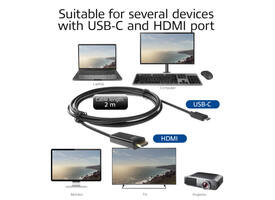 Kabel ACT USB-C naar HDMI 60Hz  2 meter