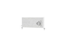 Scheidingswand MAUL akoestiek Uplight 160x50 lichtgrijs antrac.frame tafelklem