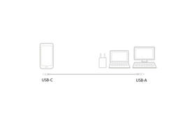 Kabel ACT USB 3.2 naar USB-C laad -en data 1 meter