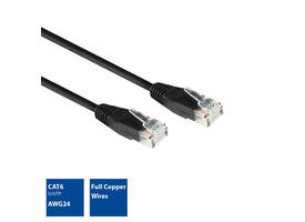 Kabel ACT CAT6 Network koper 5 meter zwart