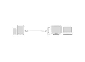 Kabel ACT USB 2.0 naar MicroB laad -en data 1 meter