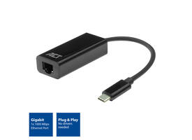 Adapter ACT USB-C naar Gigabit Ethernet 0.15 meter