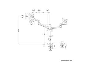 Monitorarm Neomounts NEXT Lite dual 17-27" zwart