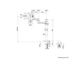 Monitorarm Neomounts NEXT Lite single 17-27" zwart
