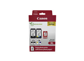 Inktcartridge Canon PG-575XL CL-576XL zw+kl+papier