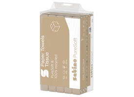 Handdoek Satino PT2 PureSoft z-vouw 2-laags 206x240mm 25x150 vel naturel 277530
