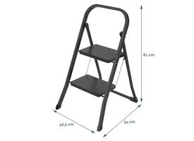 Huishoudtrap BRASQ 2 treden SL200 zwart