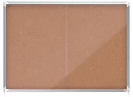 Binnenvitrine Nobo Premium Plus 18xA4 schuifdeur kurk