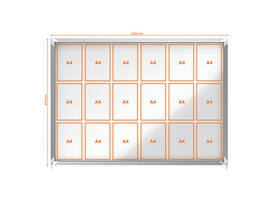Binnenvitrine Nobo Premium Plus 18xA4 schuifdeur magnetisch