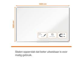 Whiteboard Nobo Premium Plus 100x150cm staal