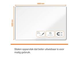 Whiteboard Nobo Premium Plus 120x180cm staal