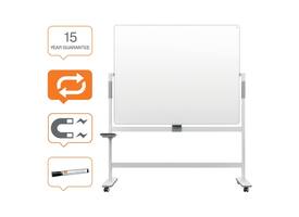 Whiteboard Nobo Move & Meet kantelbaar 120x150cm