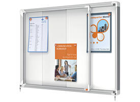 Binnenvitrine Nobo Premium Plus 8xA4 schuifdeur magnetisch