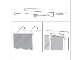 Binnenvitrine Nobo Premium Plus 8xA4 schuifdeur magnetisch