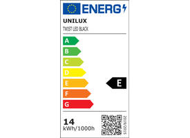 Bureaulamp Unilux Twistled led zwart