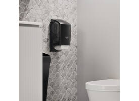 Toiletpapierdispenser Katrin systeemrol duo zwart 77519