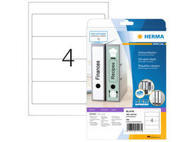 Rugetiket HERMA 5123 192x59mm zelfklevend wit 100 etiketten