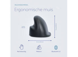 Muis R-Go Ergonomisch HE Basic Wireless Rechts M