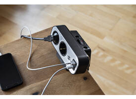 Stekkerdoos Brennenstuhl bureau Estilo 10vdig incl 1 USB C, 1 USB A, 2m zi/zw