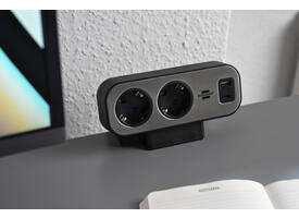 Stekkerdoos Brennenstuhl bureau Estilo 10vdig incl 1 USB C, 1 USB A, 2m zi/zw