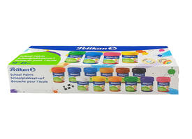 Plakkaatverf Pelikan 20ml assorti doos à 12 potjes
