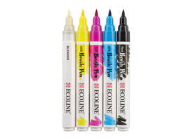 Brushpen Talens Ecoline set à 5 stuks primair