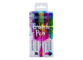 Brushpen Talens Ecoline set à 5 stuks primair